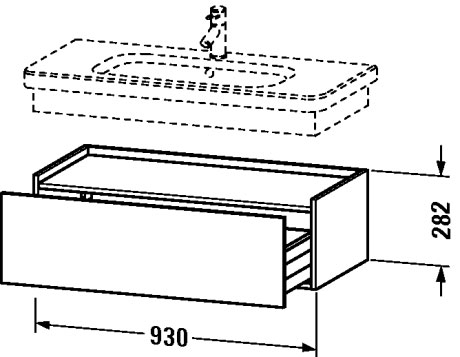 DS628202222 DuraStyle Шкафчик Белый глянцевый декор Duravit - Вид №1