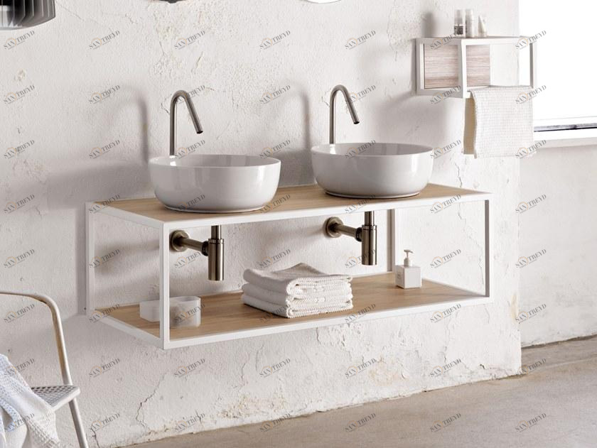 Scarabeo Ceramiche Тумба под умывальник подвесная двойная Frame sun-id-1473279