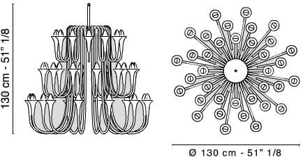 VGnewtrend Люстра из стали и стекла Octopus 7511554.00 - Вид №4