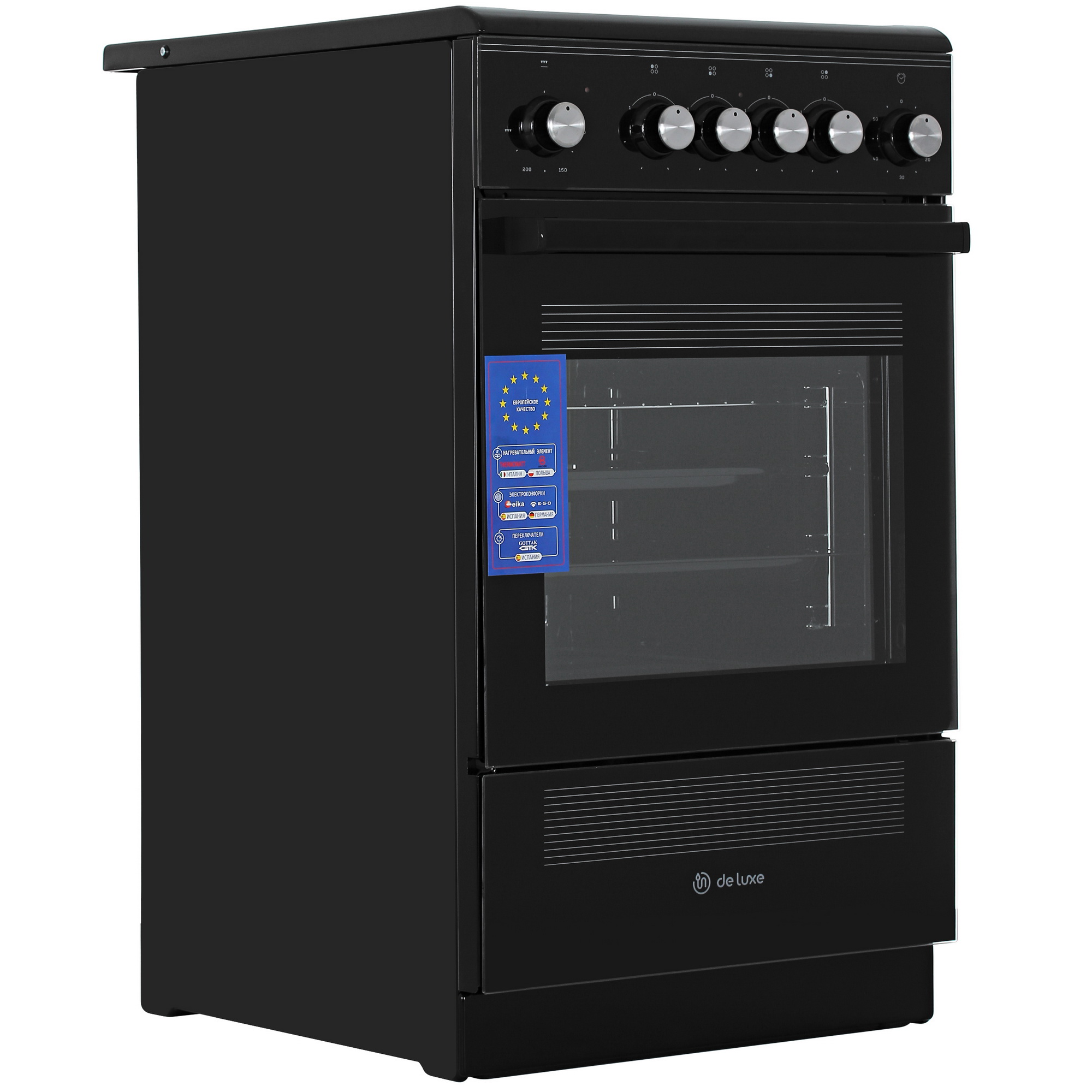 9983909 Электрическая плита De Luxe 506004.13эс-001 черный STDN-0072891 - Вид №1