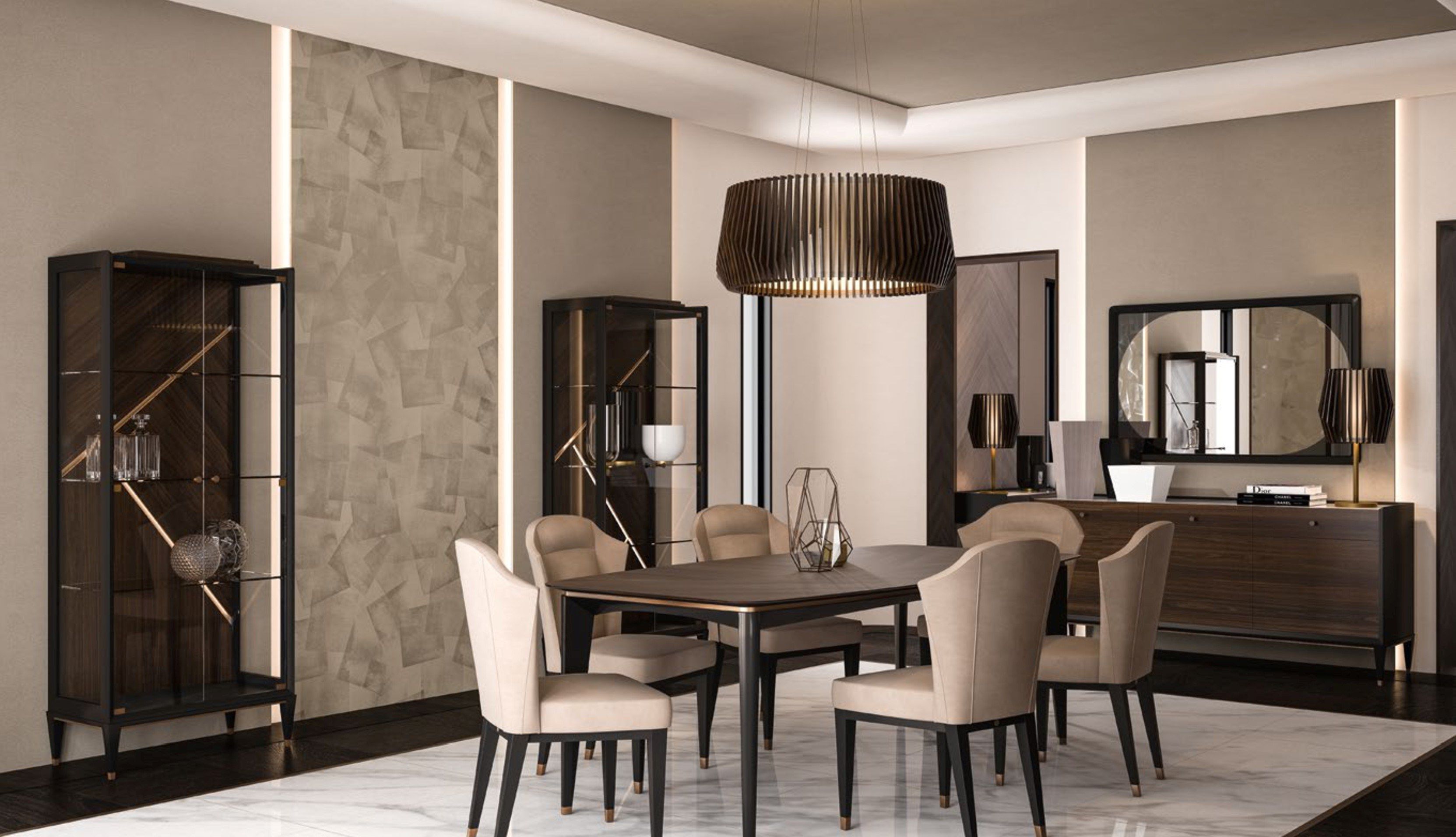 Прямоугольное деревянное зеркало с рамкой CPRN HOMOOD Eclipse ARCH-00115254