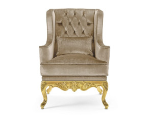 Тканевое кресло с подлокотниками