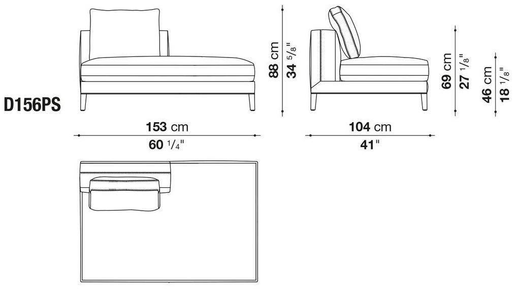 Maxalto Модульный угловой диван из ткани Dives sun-id-1407259 - Вид №21
