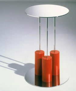 OAK Круглый журнальный столик из зеркального стекла Ettore sottsass limited edition