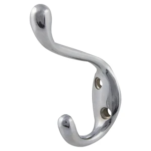 Крючок для пальто и шапки, 75 мм, металл, цвет хром