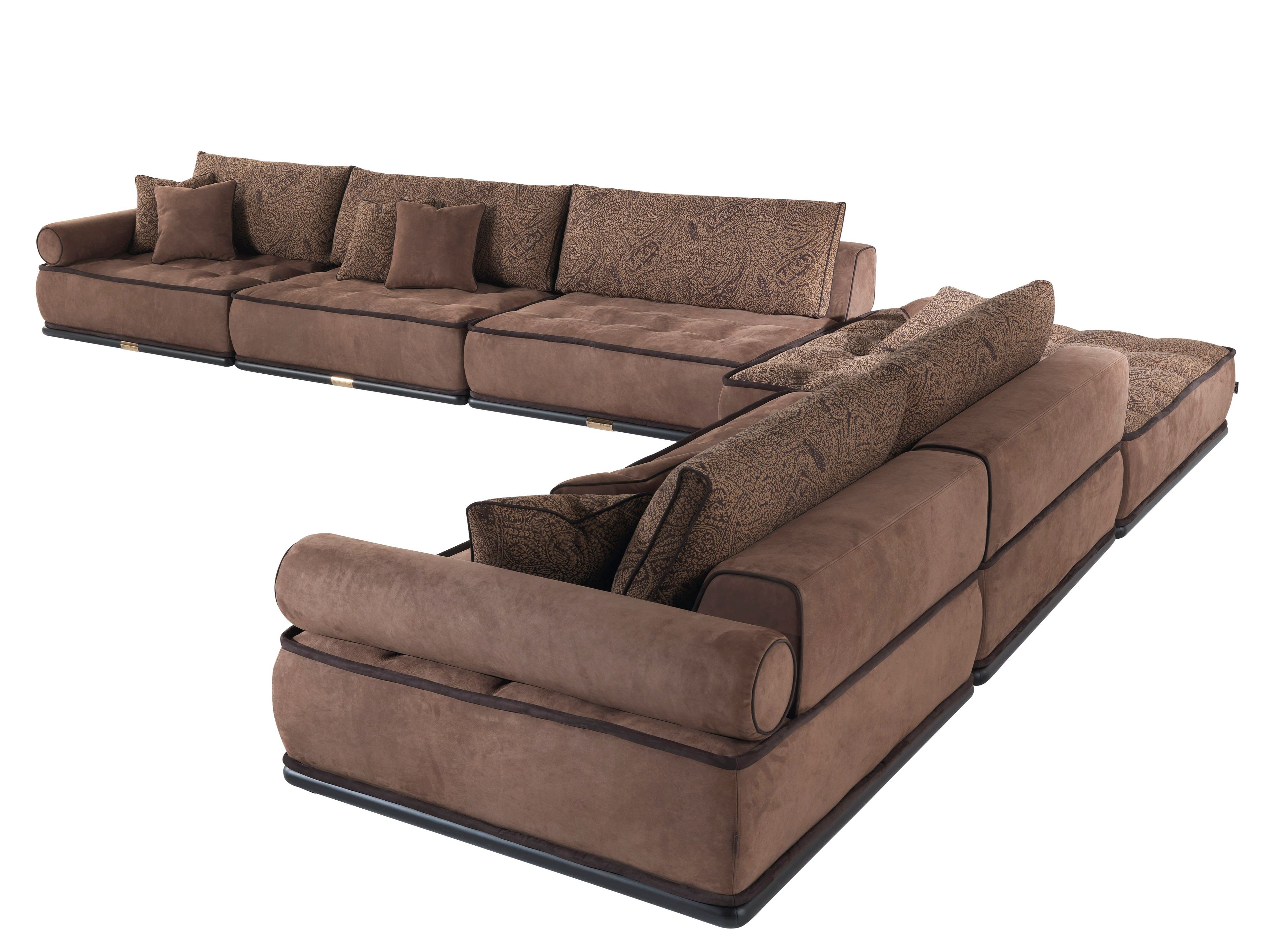 Модульный диван capitonné из нубука ETRO Home Interiors Woodstock ARCH-00073613 - Вид №1