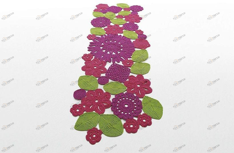 Paola Lenti Прямоугольный коврик ручной работы с цветочным рисунком High tech Tch01