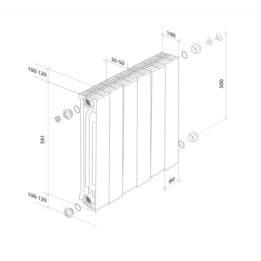 Royal Thermo Pianoforte - биметаллический радиатор с эксклюзивным дизайном 81979213 STLM-0016440 - Вид №7
