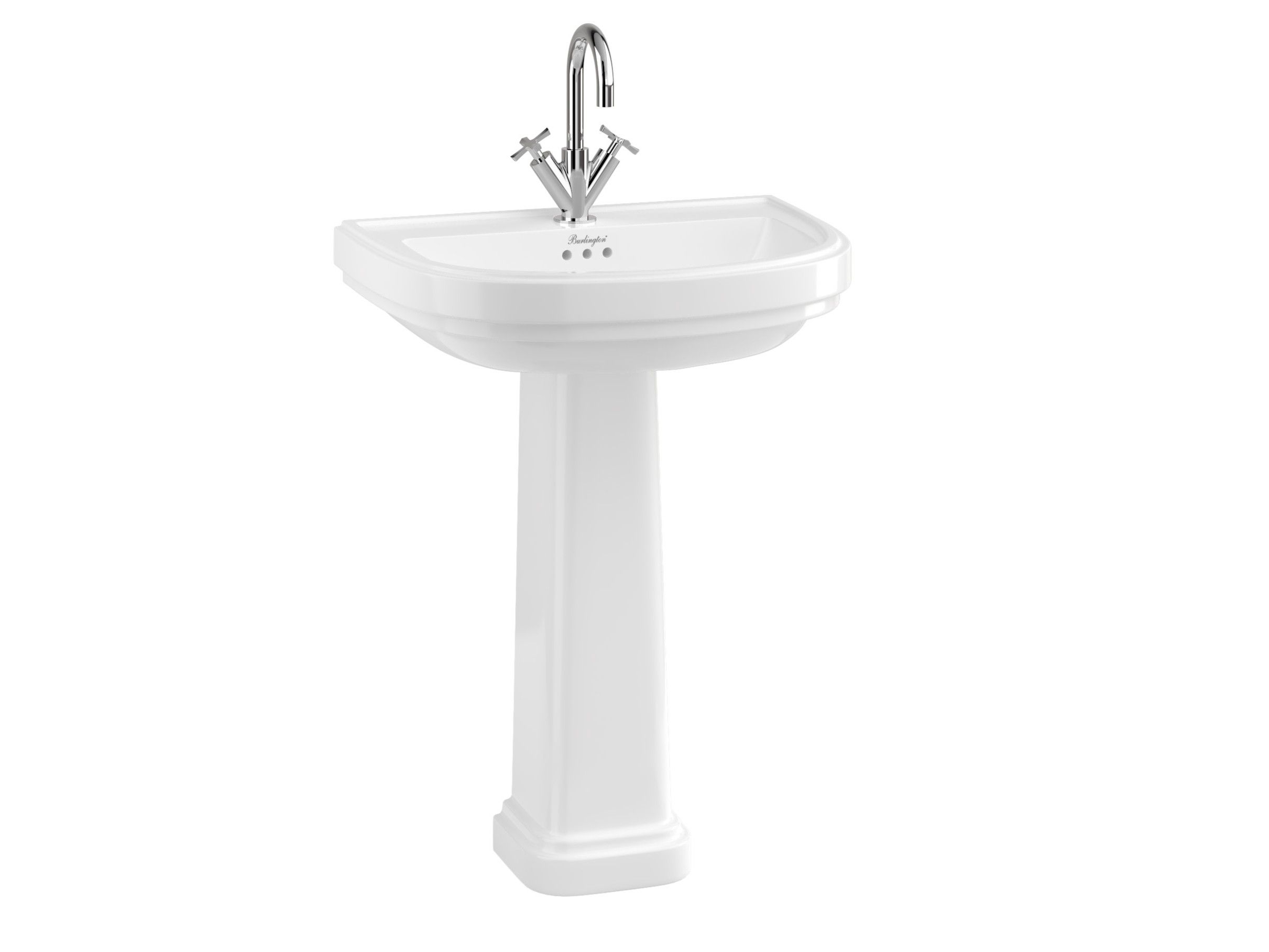 Одинарный умывальник из витражного стекла на колонне Burlington RIVIERA ARCH-00145962 - Вид №5