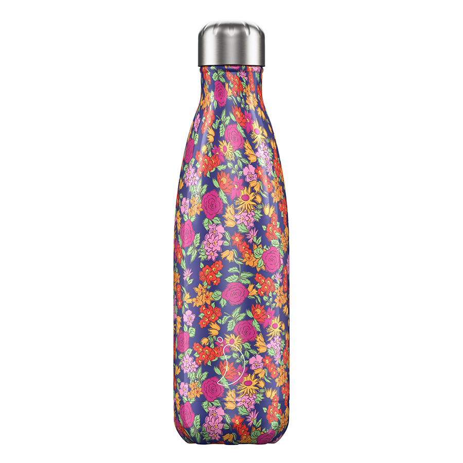 B500FLWRO Термос floral, wild rose, 500 мл Chilly's Bottles 
