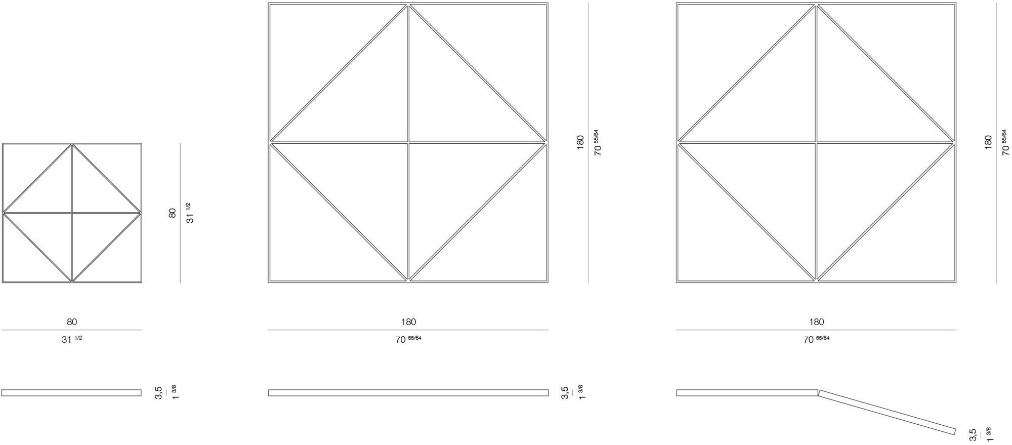 ROSSATO ARREDAMENTI Зеркало Home Sp-02_1 , 02_2, 02_3 - Вид №3
