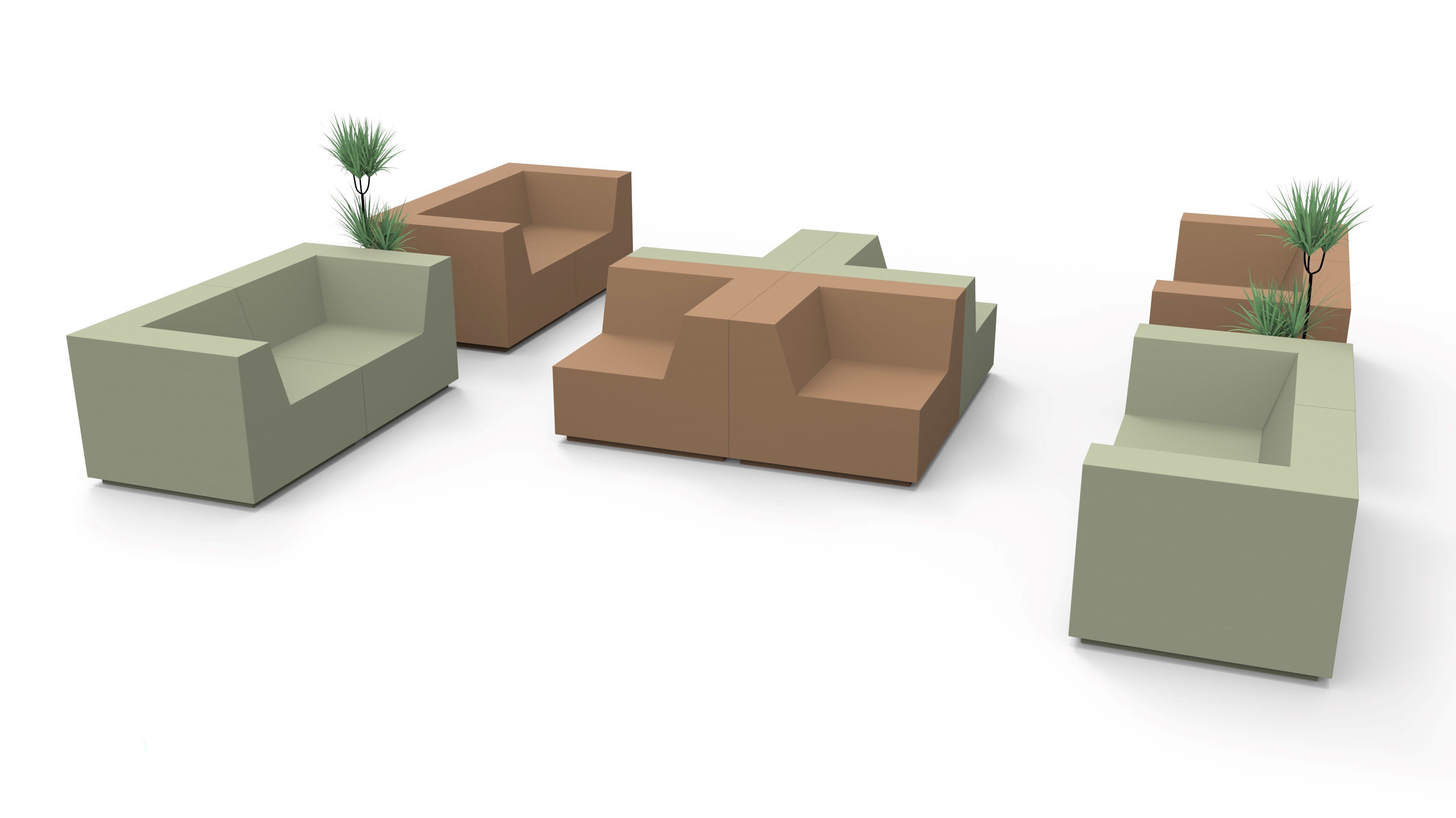 Модульный диван для контракта из пены QM Quinze & Milan Rpbw ARCH-00090123 - Вид №2