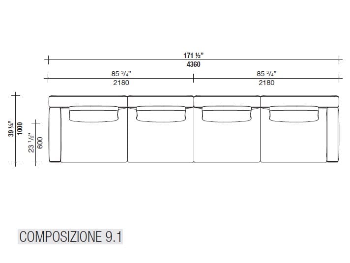 Угловой диван из ткани с полуостровом Lema Venise ARCH-00125173 - Вид №30