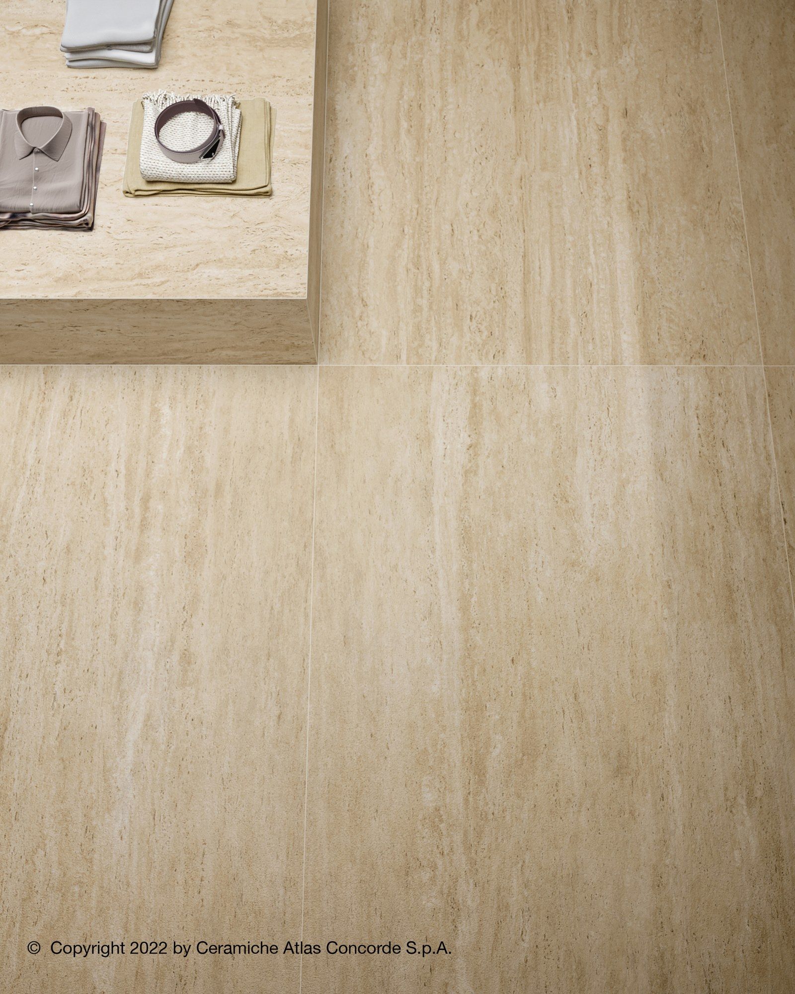 Пол / керамогранит с мраморным эффектом Atlas Concorde Marvel Travertine ARCH-00039068 - Вид №31