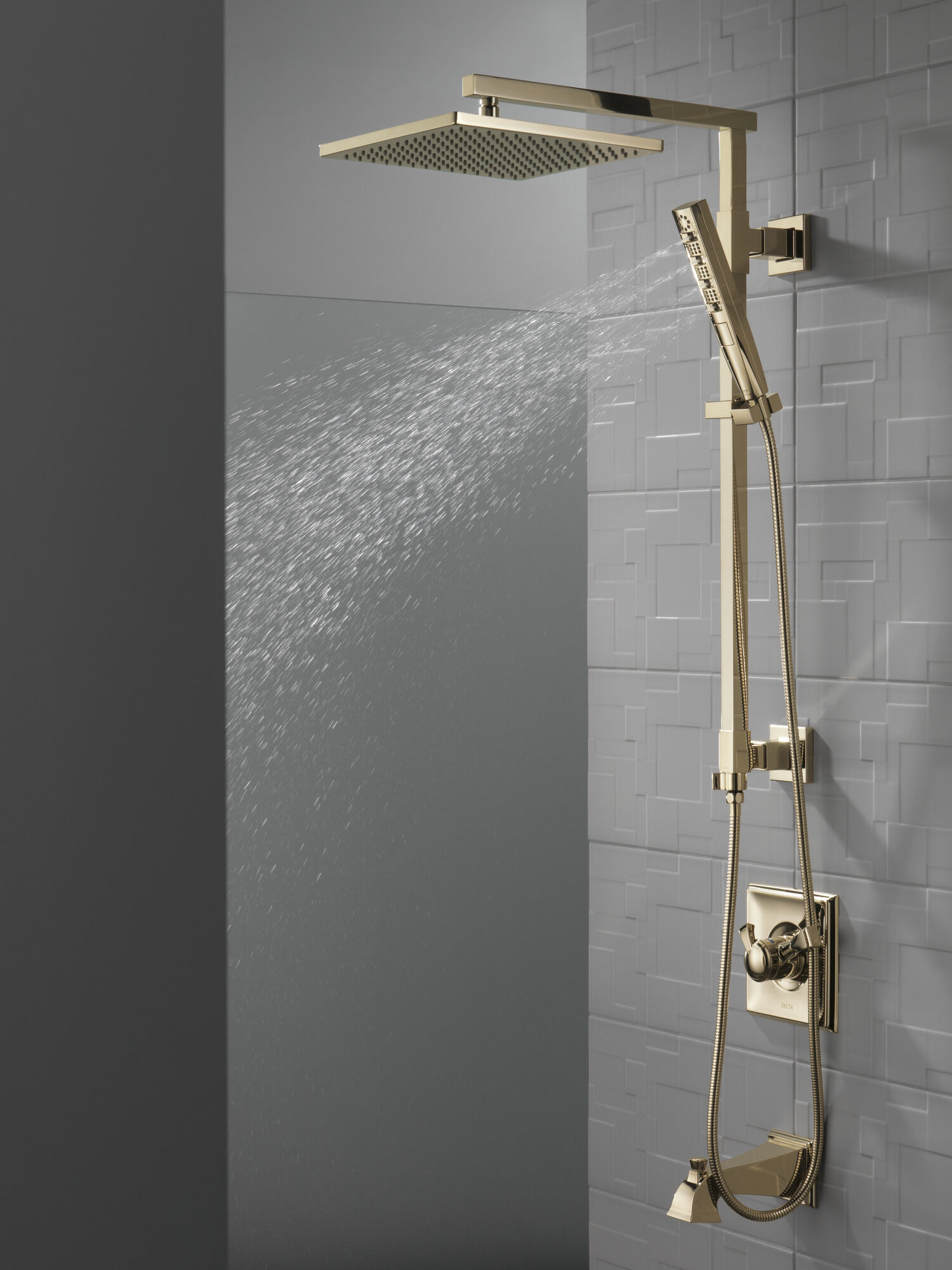 59140-PN-PK H2Okinetic® Ручной душ с 4 режимами Delta Faucet Universal Showering Полированный никель  - Вид №2