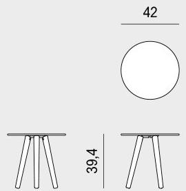 Viganò Низкий круглый деревянный журнальный столик Milly sun-id-1482383 - Вид №3