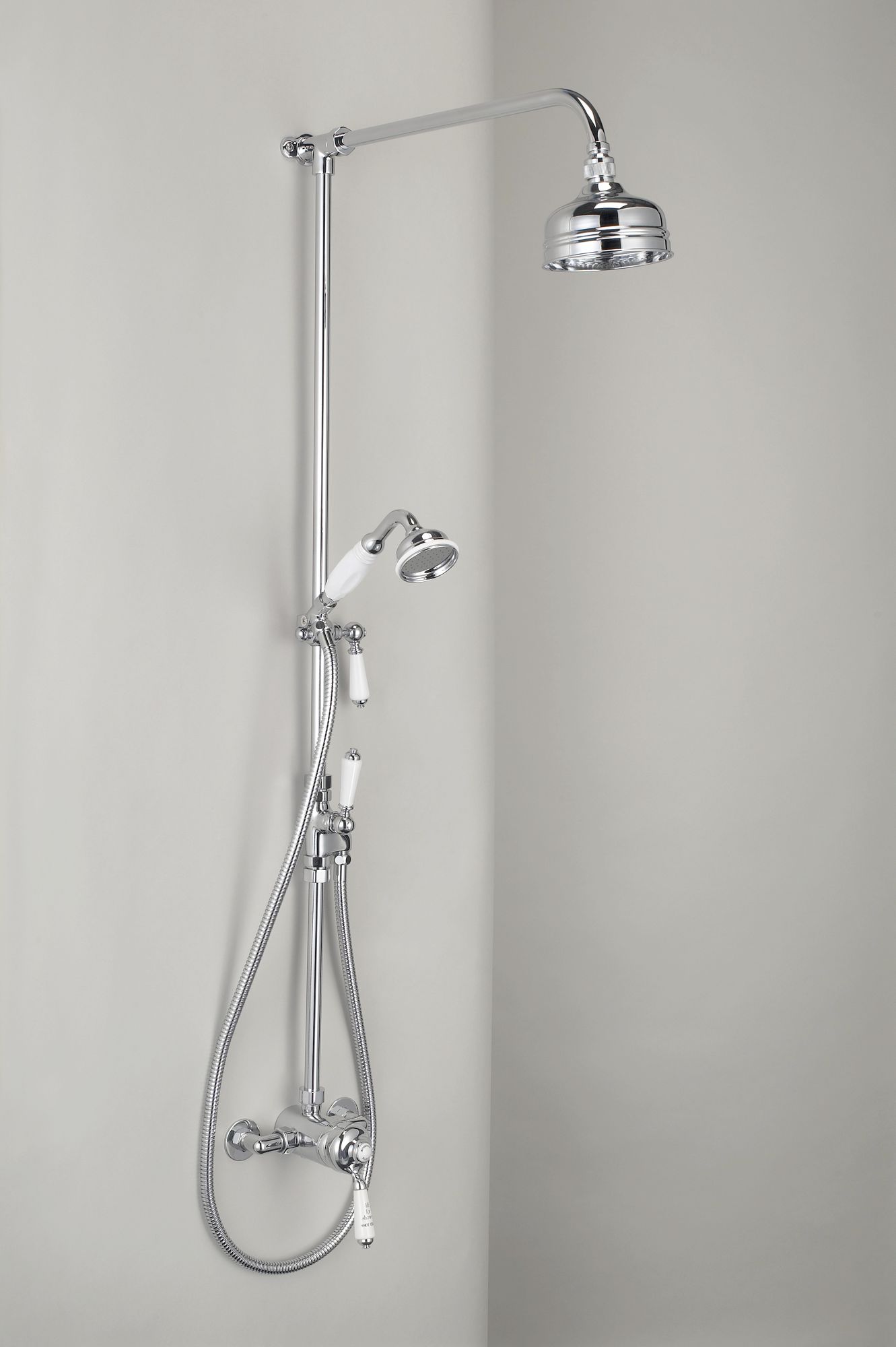 Traditional bathrooms Смеситель для душа с фарфоровой ручкой ASCOT Tbmskit1.exp.nk  - Вид №1