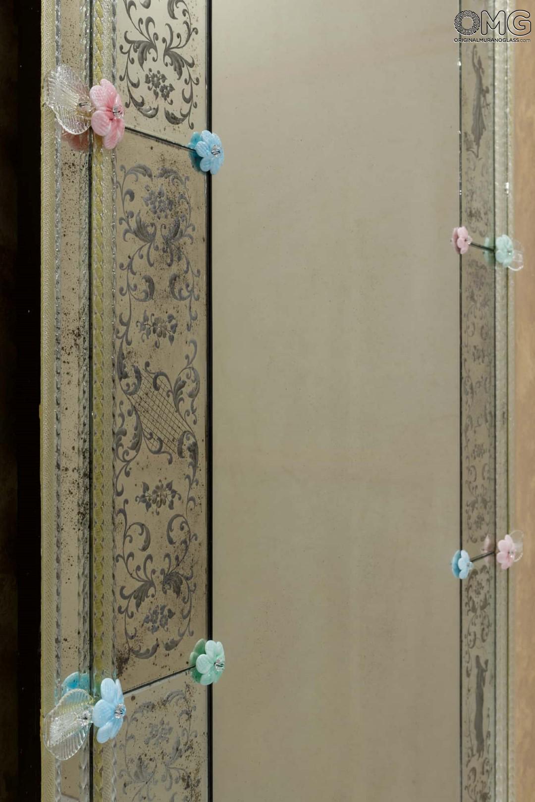 2231 ORIGINALMURANOGLASS Венецианское зеркало Времена года  см  - Вид №1