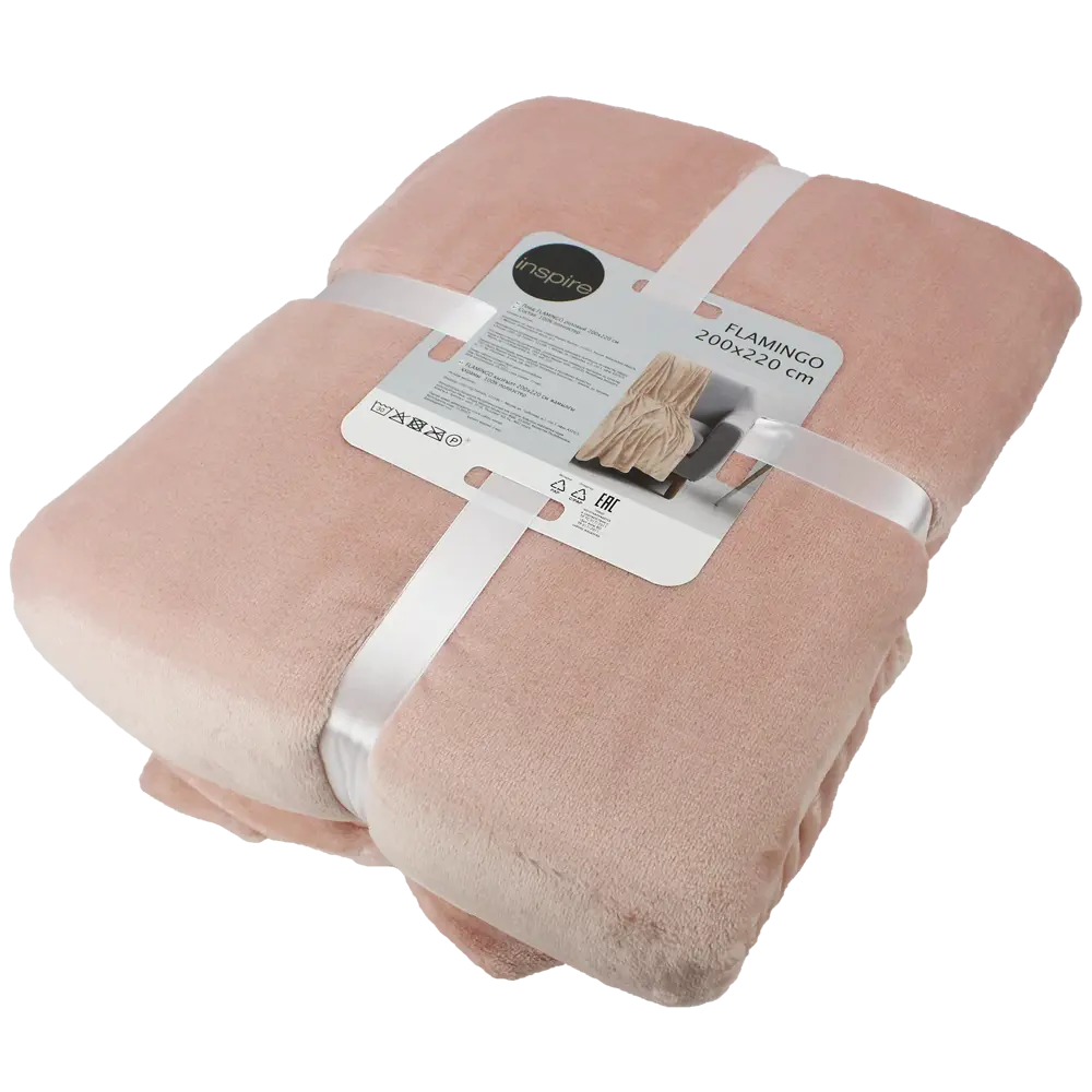 Плед Flamingo 200x220 см микрофибра цвет розовый 82603092 STLM-2211809 INSPIRE