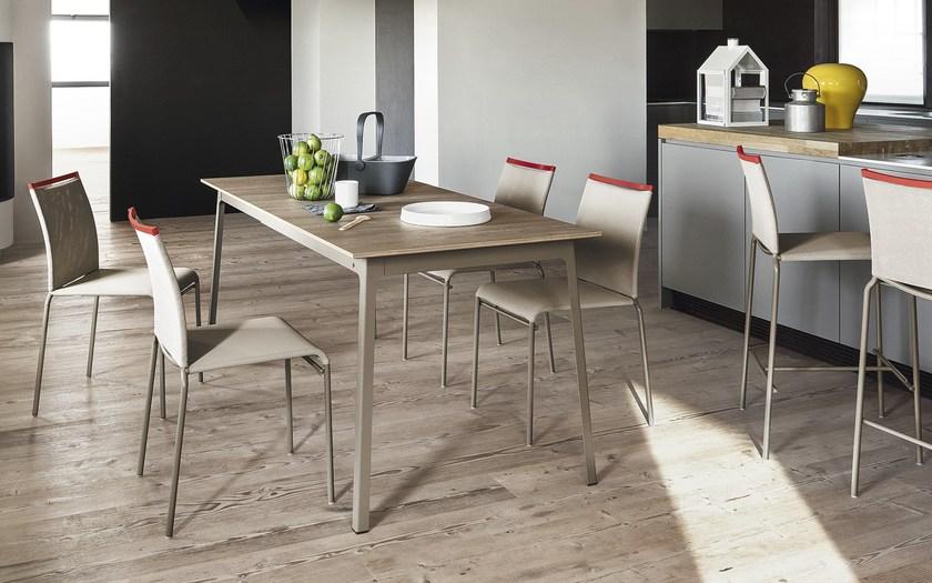 Calligaris Прямоугольный стол из стали и дерева  Cs/4078-fml 120  - Вид №1