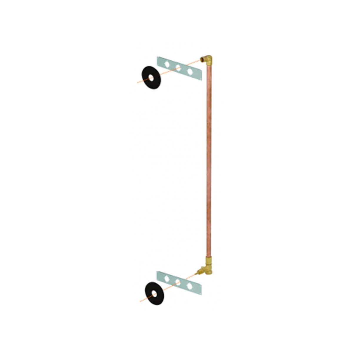 00172800 Комплект клапана давления 3/4" с коленом 1/2" / трубкой диаметром 22" с поперечиной 60 см Docol DOCOL MODULAR 