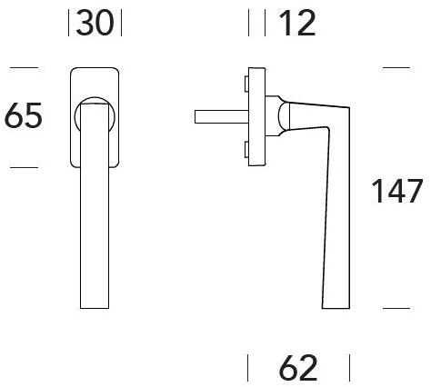 Reguitti Оконная ручка из латуни dk на розе Laser A130dkq1588 - Вид №2