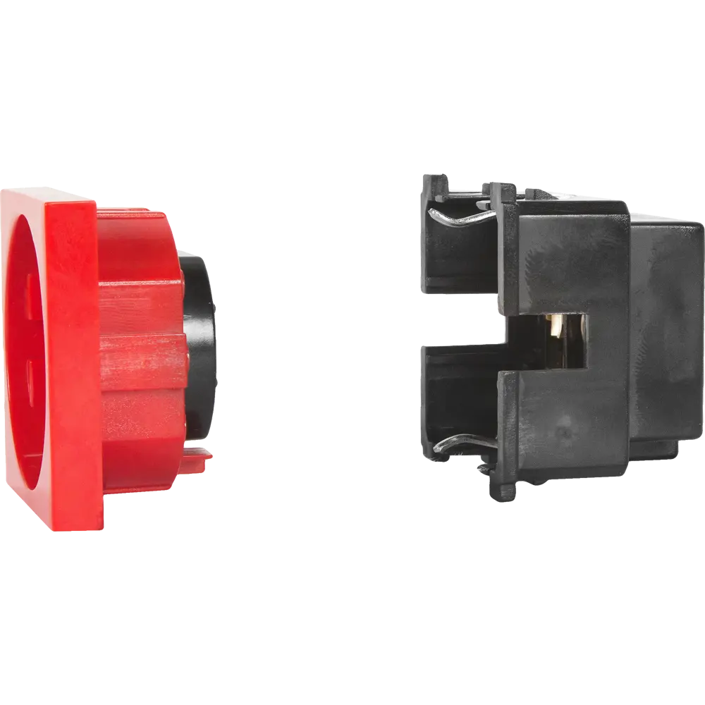 Розетка для кабель-канала LK Studio LK45 с заземлением со шторками цвет красный STLM-2130952 - Вид №5