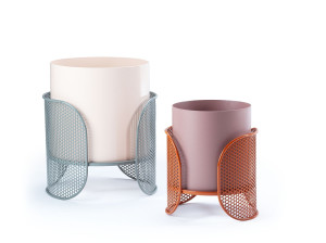 Низкий круглый садовый горшок