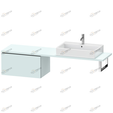 LC584300909 L-Cube Шкафчик для компактной консоли Светло-голубой матовый декор Duravit