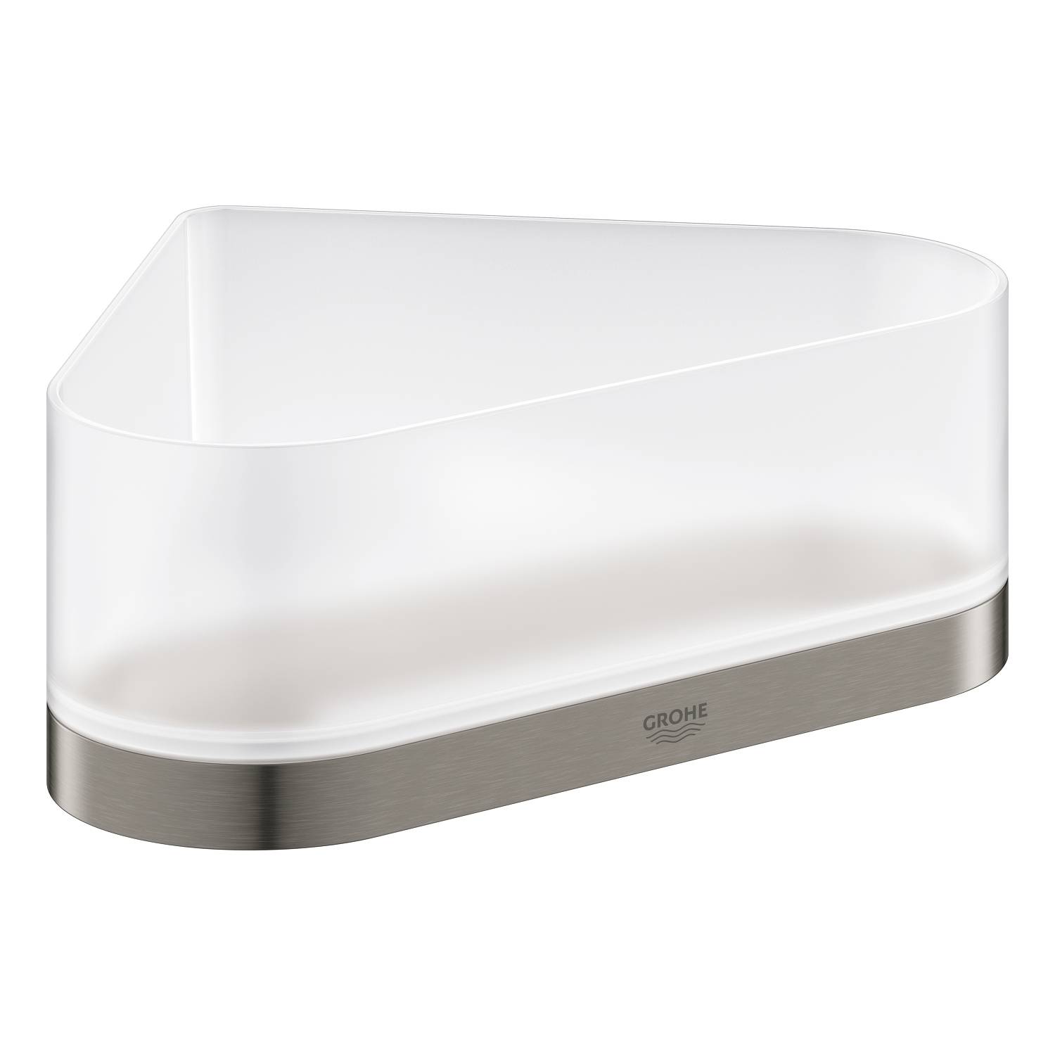 Полочка для душа GROHE Selection, угловая с держателем, темный графит матовый (41038AL0)