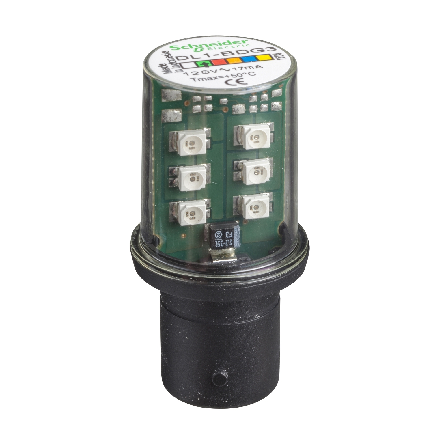 DL1BDG3 Светодиодный кластер Harmony, 120В, Зеленый Schneider Electric Световые колонны, сирены, маяки 