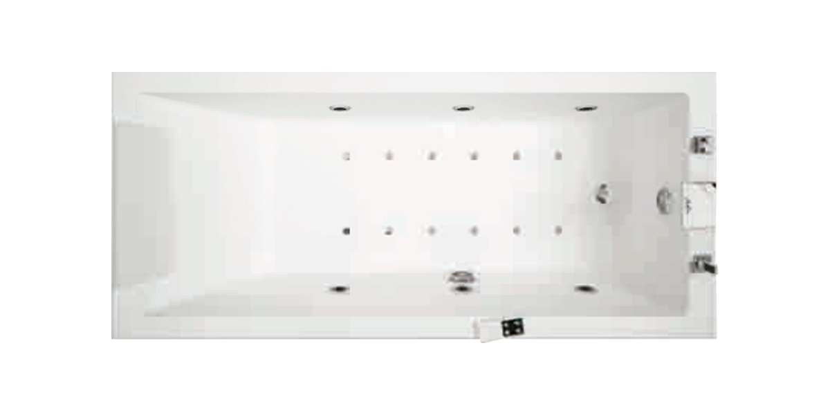 Ванна Plus Novellini CALOS с набортным смесителем и боковыми панелями CA1418080PFA3 - Вид №1