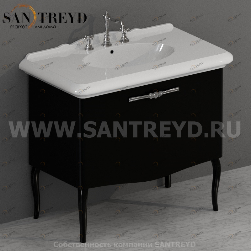 PS100CA Напольная тумба 84 см цвет Графит Globo Paestum Италия Ceramica Globo