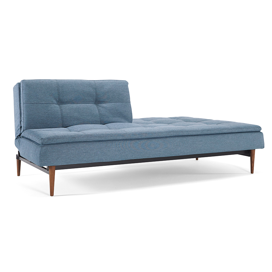 Диван Dublexo c ножками Styletto из темного дерева и черной рамой, индиго Innovation Living DUBLEXO558 - Вид №2