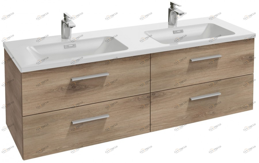 EB2070-R4-N18 Мебель под раковину-столешницу 140 см, 4 выдвижных ящика, прямая ручка Jacobdelafon VOX Santreyd