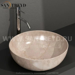 B6T45AB Накладная раковина на столешницу  круглая Ceramica Globo T-EDGE