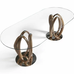 Обеденный стол стеклянный овальный 240 см DT801-GRAN от Angel Cerda ANGEL CERDA  241915 Прозрачный