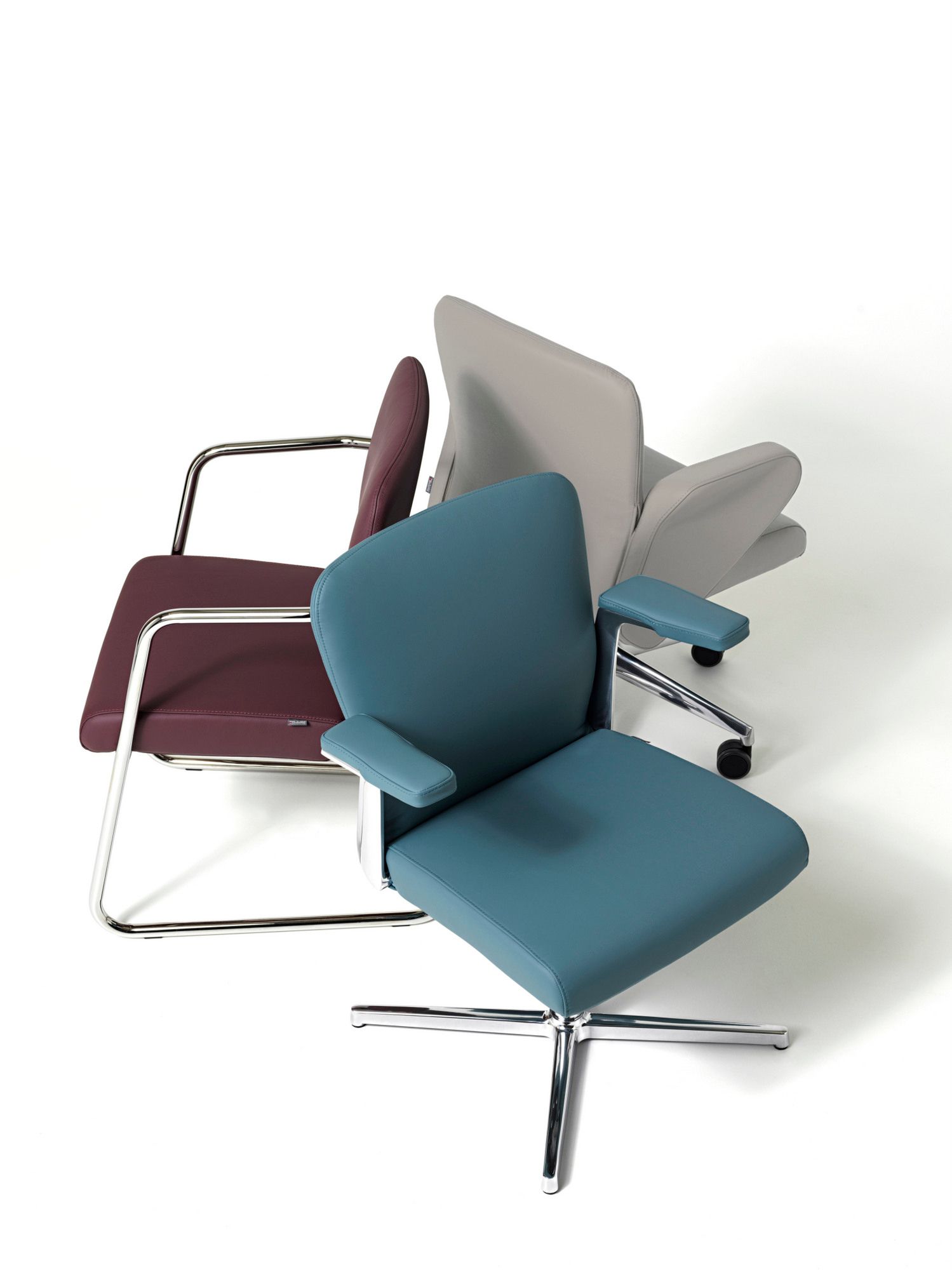 Кожаный консольный операционный офисный стул с подлокотниками Diemme хафпайп ARCH-00128184 - Вид №4