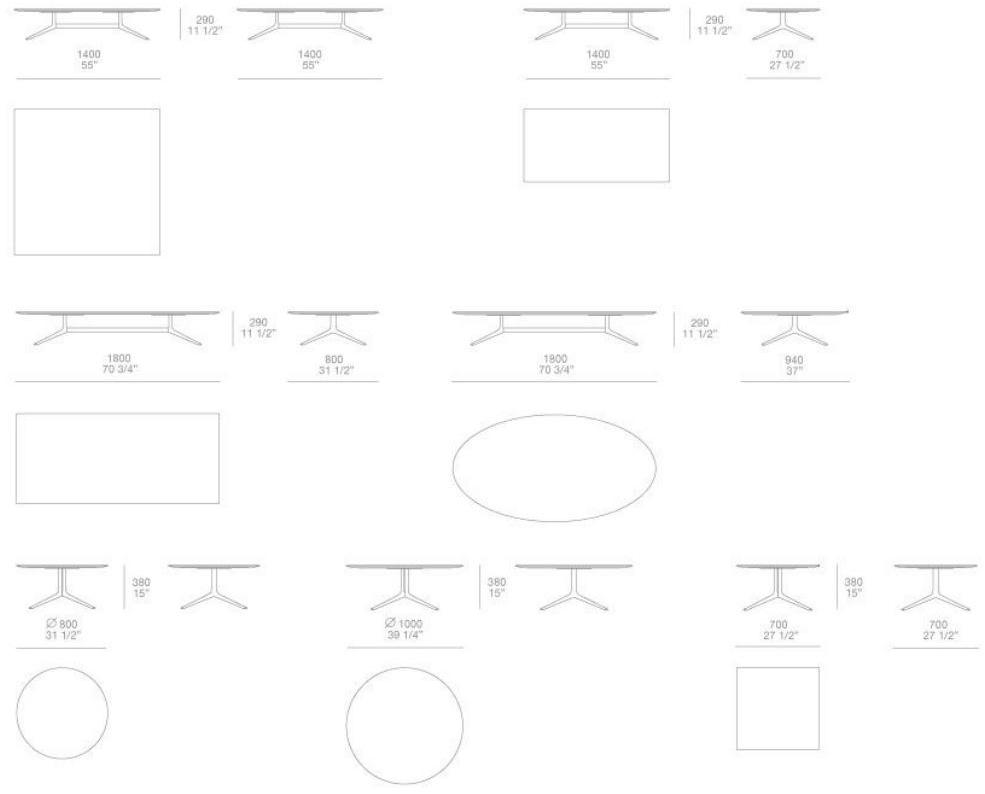 Poliform Низкий овальный круглый мраморный журнальный столик Mondrian sun-id-1433087 - Вид №2