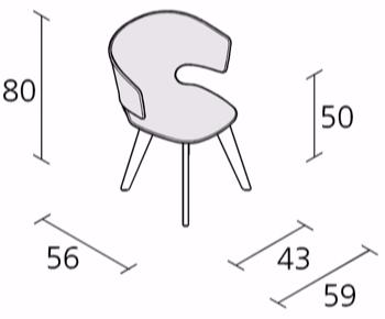 Alias Съемный стул с подлокотниками Taormina tindari sun-id-1431482 - Вид №3