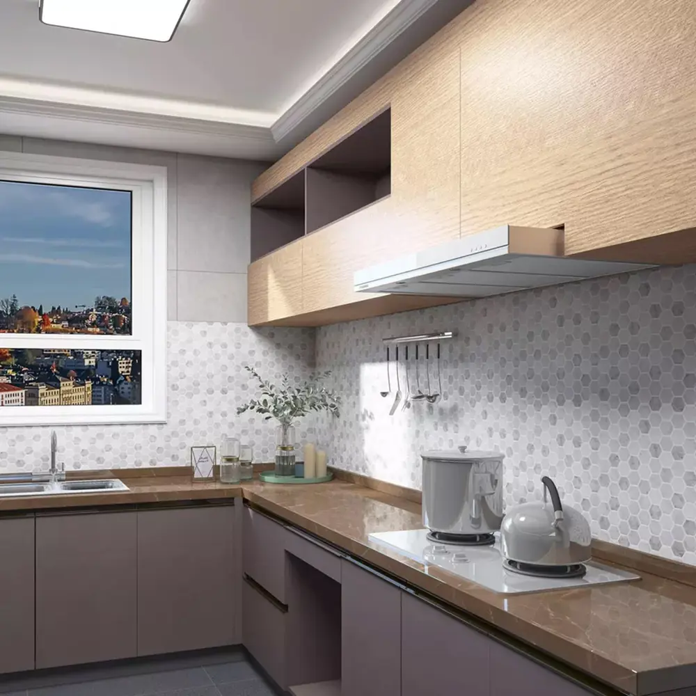 Santreyd Сотовые панели ПВХ самоклеящиеся серые 300x300 мм 89379611 STLM-1544470 - Вид №2