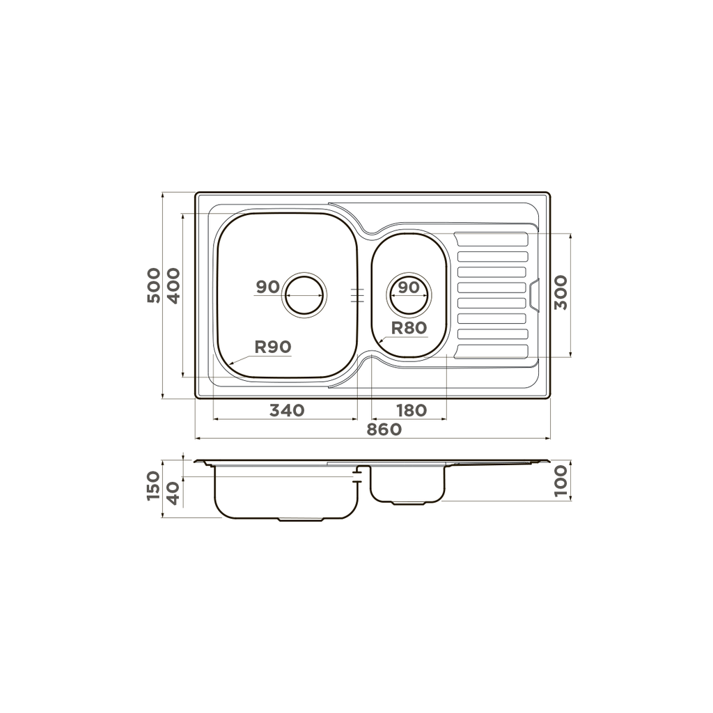Кухонная мойка Kashiogawa 86-2 IN OMOIKIRI 4993454 - Вид №5