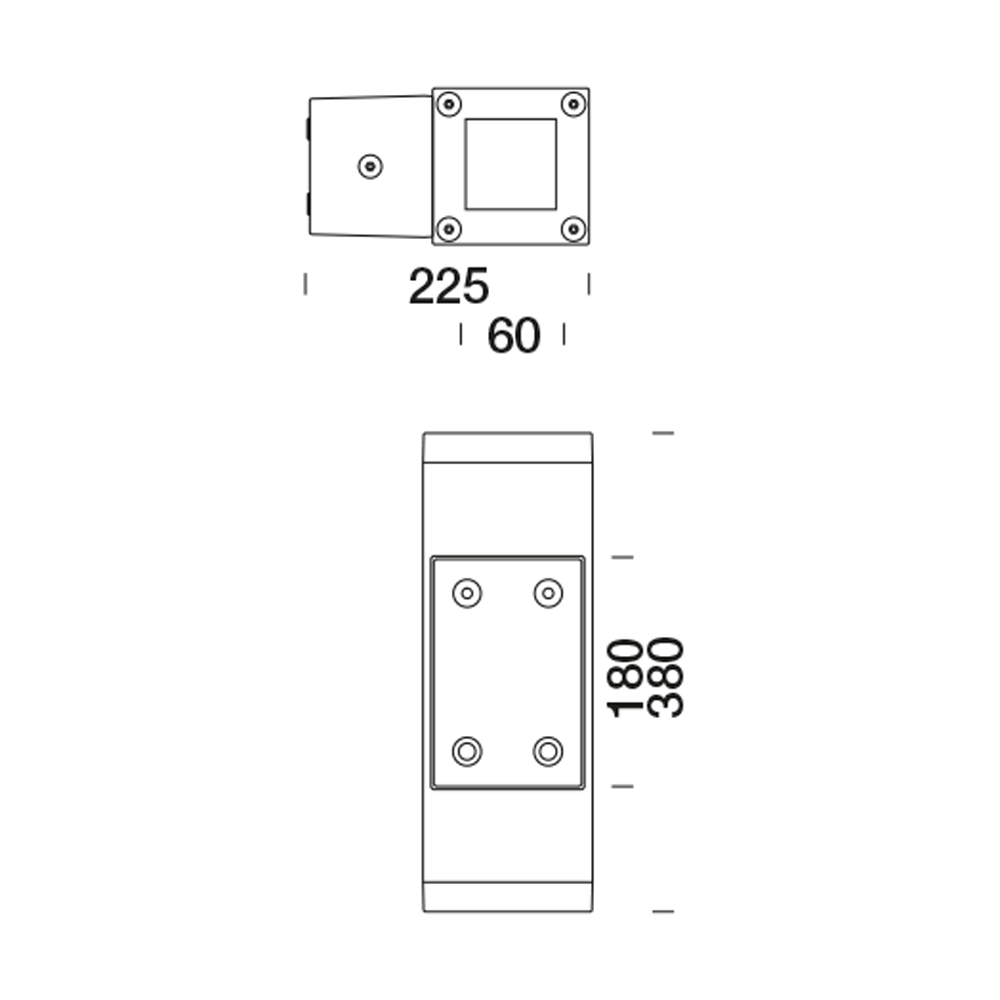 8437318 Подсветка стены Platek TETRA 140 Applique  TETRA 140 Wall lamp - 18 LED 3000K 45°  - Вид №6