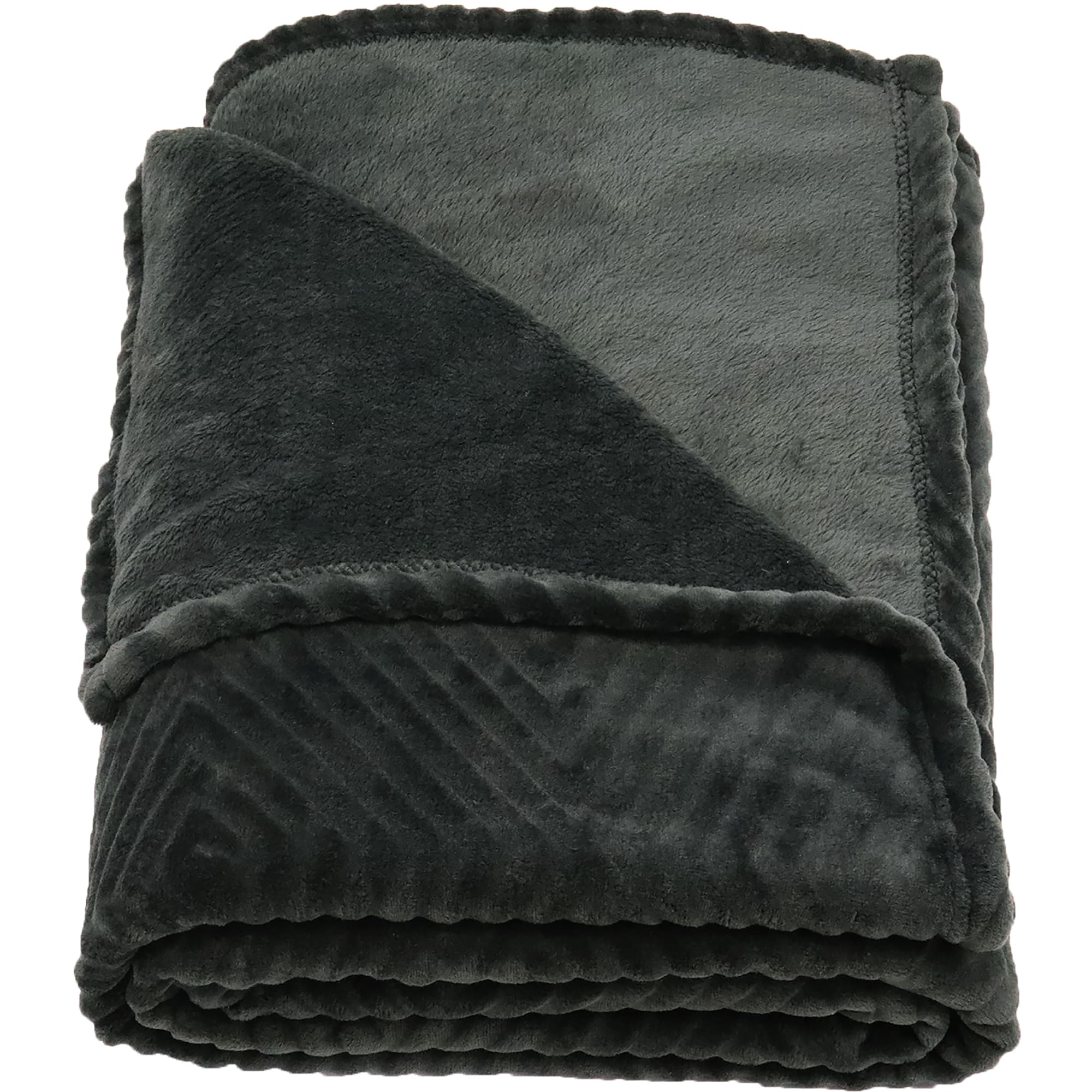 83146987 Плед 180x200 см фланель цвет серый Geometric Santreyd - Вид №2