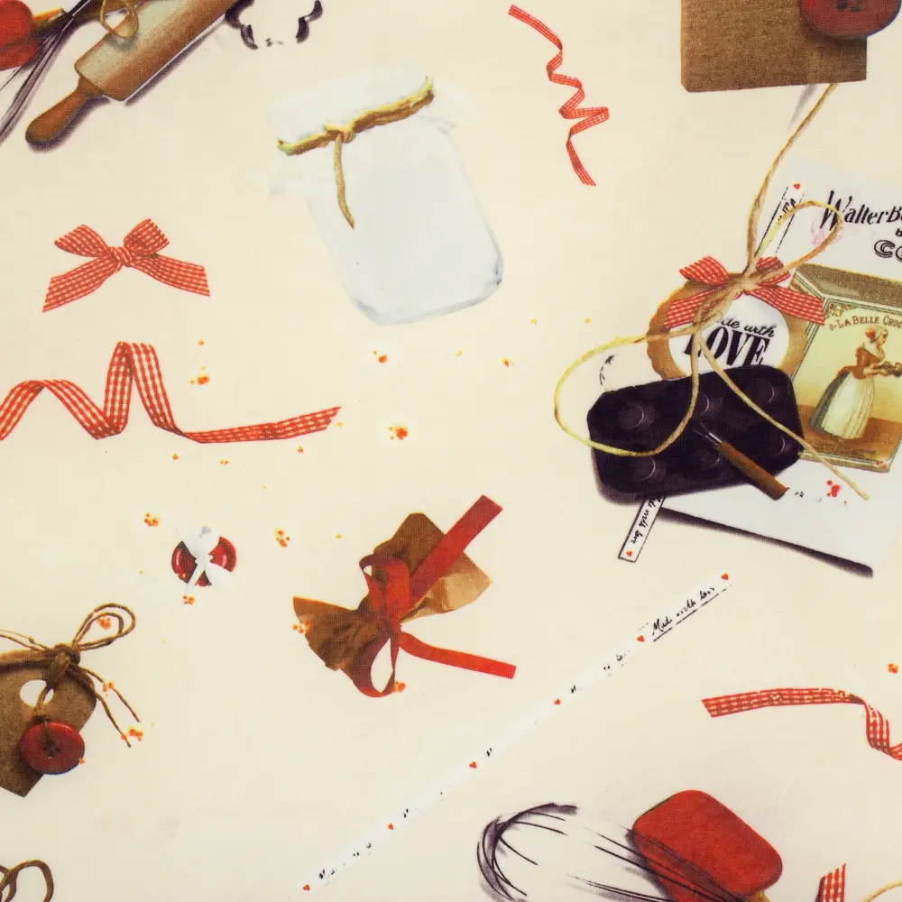 Скатерть «Любовь» 140х160 см цвет белый V-LINE STLM-2110306 - Вид №1