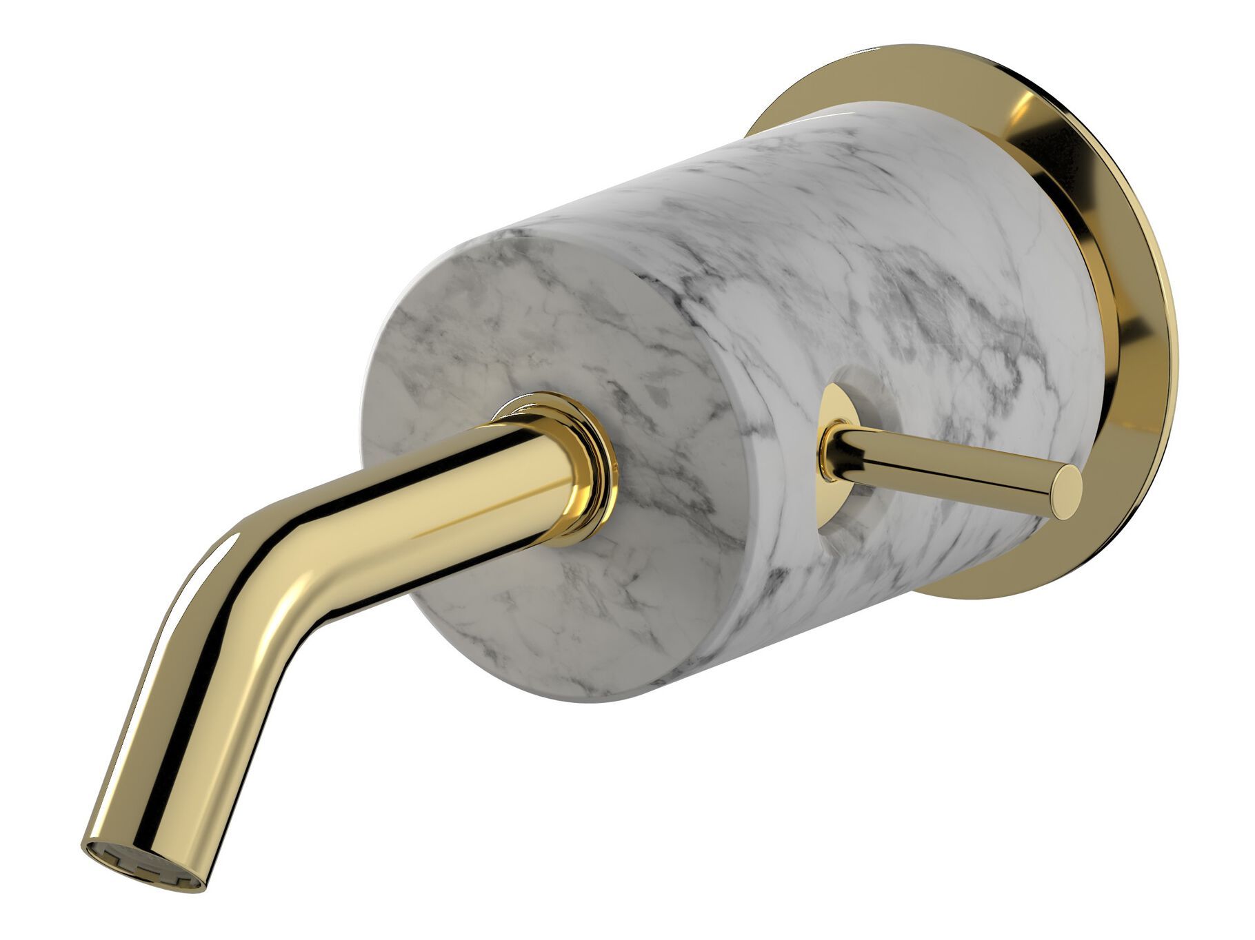 Однорычажный настенный смеситель для раковины с автоматическим сливом IB мрамор + мрамор Elle ARCH-00082900