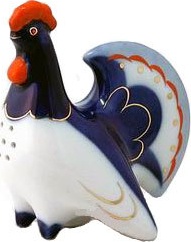 87058 Императорский фарфоровый завод Перечница "Петушок" Фарфор твердый 