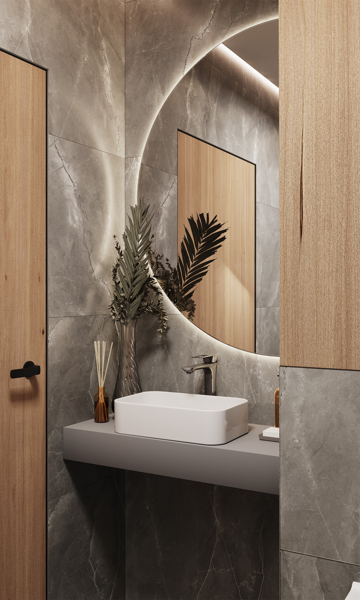 PULPIS NERO CARVING — Элегантность в каждом изгибе CR4002-A Arcadia Ceramica - Вид №1