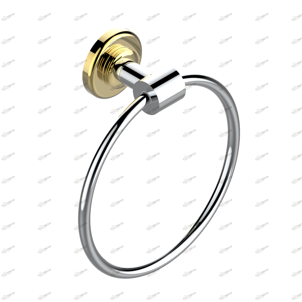 G7B-504N Полотенцедержатель-кольцо-Ø 180 мм одинарное Thg-paris Beaubourg с рукоятками Хром/золото G7B-504N CAT.A