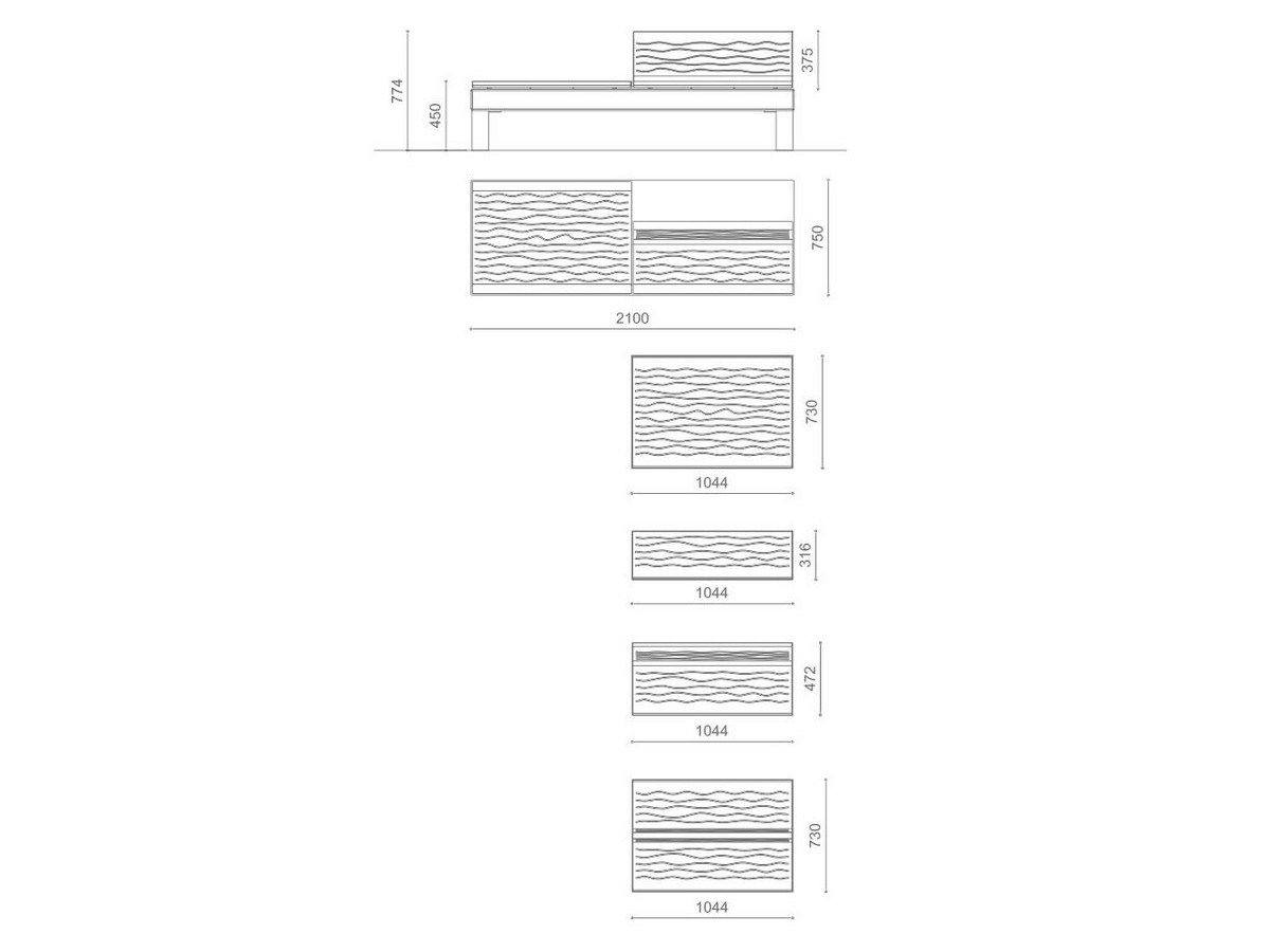 Модульная скамья HPC со спинкой Metalco DIAMANTE ACCESSORIES I ARCH-00060388 - Вид №8